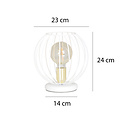 Emibig Emibig Lampe de table Kajaani blanche et dorée 1x E27 - Créez une ambiance élégante chez vous