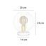 Emibig Emibig Lampe de table Kajaani blanche et dorée 1x E27 - Créez une ambiance élégante chez vous