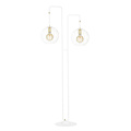 Kajaani white floor lamp with gold 2x E27