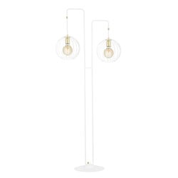 Emibig Kajaani witte vloerlamp met goud 2x E27