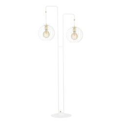 Kajaani white floor lamp with gold 2x E27