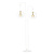 Kajaani white floor lamp with gold 2x E27