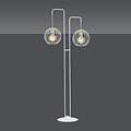 Kajaani white floor lamp with gold 2x E27