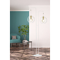 Kajaani white floor lamp with gold 2x E27