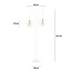 Kajaani white floor lamp with gold 2x E27