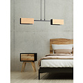 Rauma 2L hanging lamp black and wood 2x E27