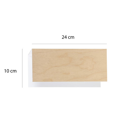 Rauma Wandleuchte weiß und Holz 1x E27