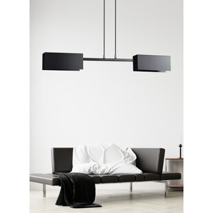 Lohja 2L hanglamp zwart 2x E27