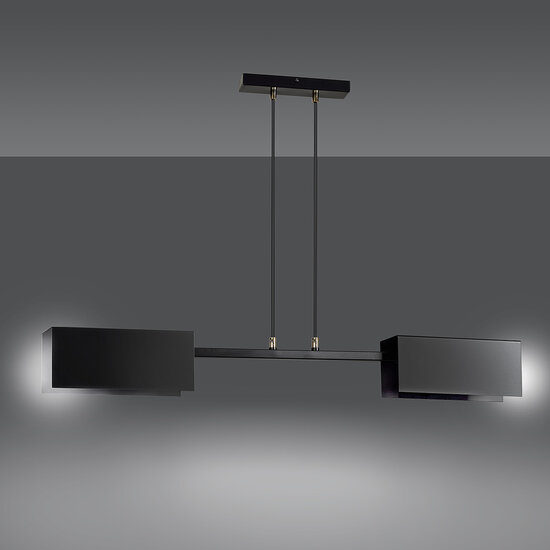 Lohja 2L hanging lamp black 2x E27