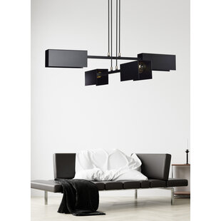 Lampe à suspension Lohja 4L noire 4x E27