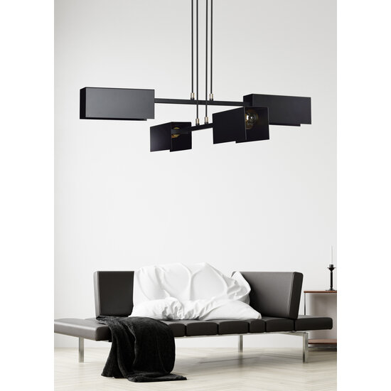 Lohja 4L hanglamp zwart 4x E27