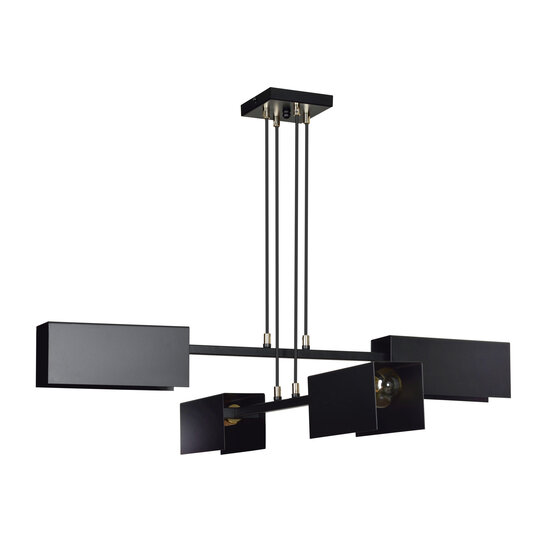 Lohja 4L Hängelampe schwarz 4x E27