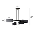 Lohja 4L hanglamp zwart 4x E27