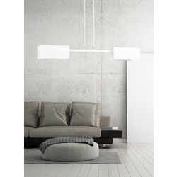 Lohja 2L hanging lamp white 2x E27