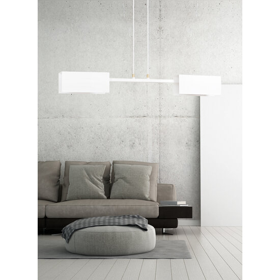 Lohja 2L hanging lamp white 2x E27
