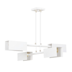 Lampe à suspension Lohja 4L blanche 4x E27