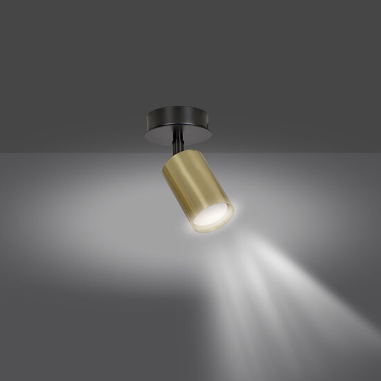 Emibig Emibig Kokkola lámpara de techo negra y dorada 1x GU10 orientable - Iluminación ideal para cualquier espacio