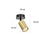 Kokkola black and gold ceiling lamp 1x GU10 orientable