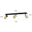 Kokkola 3L black and gold ceiling lamp 3x GU10 orientable