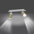 Emibig Emibig Kokkola 2L lampe de plafond blanche et dorée 2x GU10 orientable - Idéale pour les intérieurs modernes