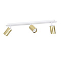 Kokkola 3L Plafón blanco y dorado 3x GU10 orientable