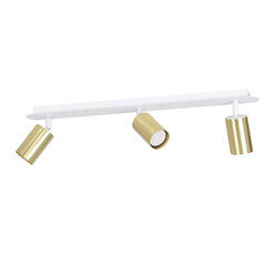 Kokkola 3L white and gold ceiling lamp 3x GU10 orientable