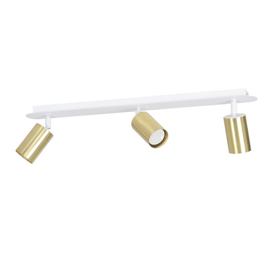Emibig Emibig Kokkola 3L lámpara de techo blanca y dorada 3x GU10 orientable - Iluminación ideal para cualquier habitación