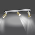 Emibig Emibig Kokkola 3L lampe de plafond blanche et dorée 3x GU10 orientable - Éclairage idéal pour chaque pièce