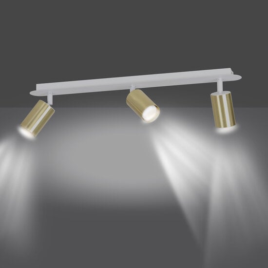 Emibig Emibig Kokkola 3L white and gold ceiling lamp 3x GU10 orientable - Ideal lighting for any room