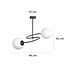 Emibig Emibig Tuusula zwart met wit glas hanglamp 2x E14 - Perfecte verlichting voor elke ruimte