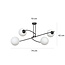 Tuusula 4L black with white glass hanging lamp 4x E14