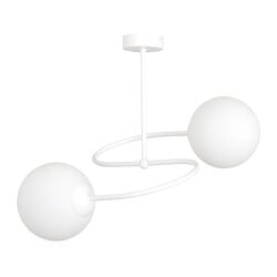 Emibig Tuusula blanca con lámpara colgante de vidrio blanco 2x E14