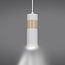 Kerava single white and wooden pendant lamp 1x GU10