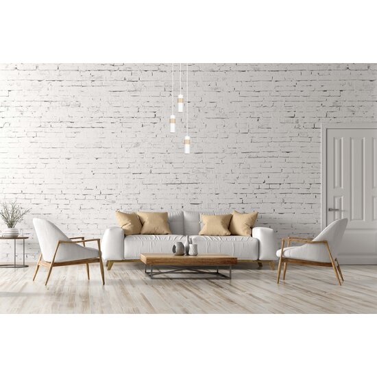 Emibig Emibig Lámpara colgante blanca y de madera Kerava 1x GU10 - Ideal para crear una atmósfera acogedora en cualquier habitación