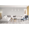 Emibig Emibig Lampe à suspension blanche et en bois Kerava 1x GU10 - Idéale pour créer une atmosphère chaleureuse dans n'importe quelle pièce