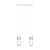 Suspension double Kerava blanche et bois 2x GU10