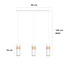 Emibig Emibig Kerava white and wooden long 3L hanging lamp 3x GU10 - Ideal for creating a cozy atmosphere in any room