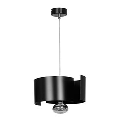 Kouvola 1 lampe suspension noire E27