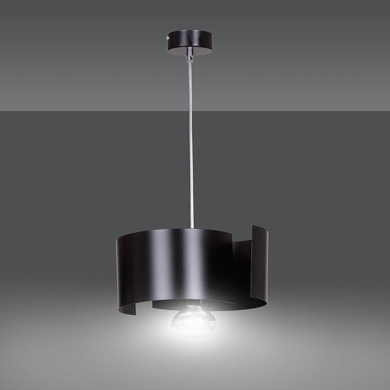 Kouvola 1 lamp black hanging lamp E27