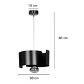 Kouvola 1 lamp black hanging lamp E27