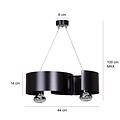Kouvola 2 lamp black hanging lamp E27