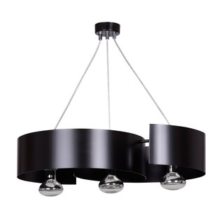 Emibig Kouvola 3 lamp suspension noire E27