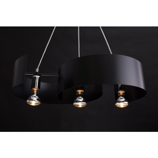 Kouvola 3 lamp black hanging lamp E27