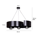 Kouvola 3 lampes suspension noire E27