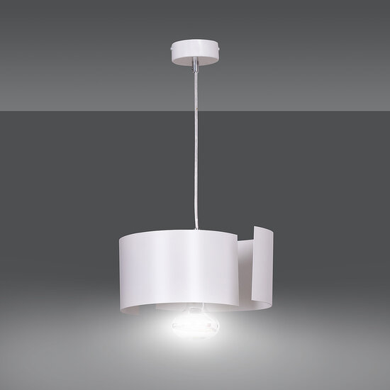 Kouvola white 1 lamp pendant lamp E27