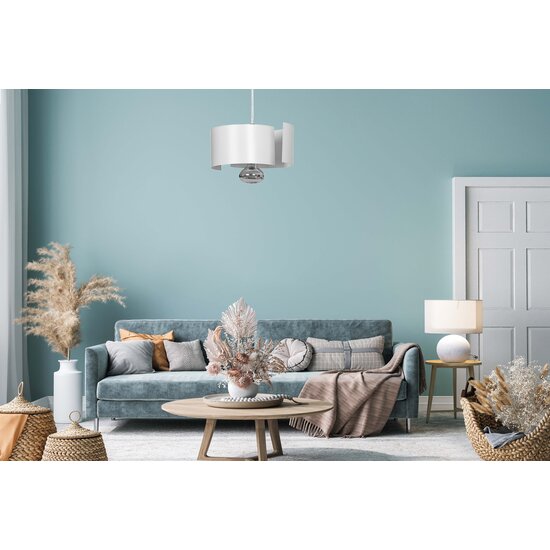 Emibig Emibig Kouvola witte 1 lamp pendel hanglamp E27 - Perfect voor sfeervolle verlichting