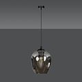 Nokia smoked glass single pendant lamp E27