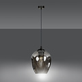 Nokia smoked glass single pendant lamp E27