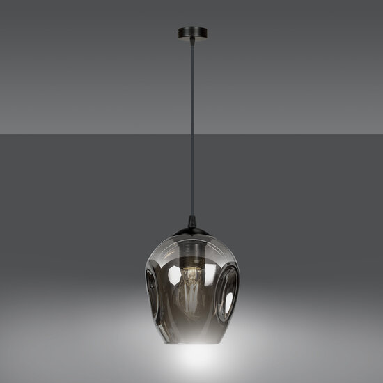 Nokia smoked glass single pendant lamp E27