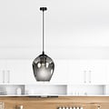 Emibig Emibig Nokia smoked glass single pendant lamp E27 - Ideal lighting for any space
